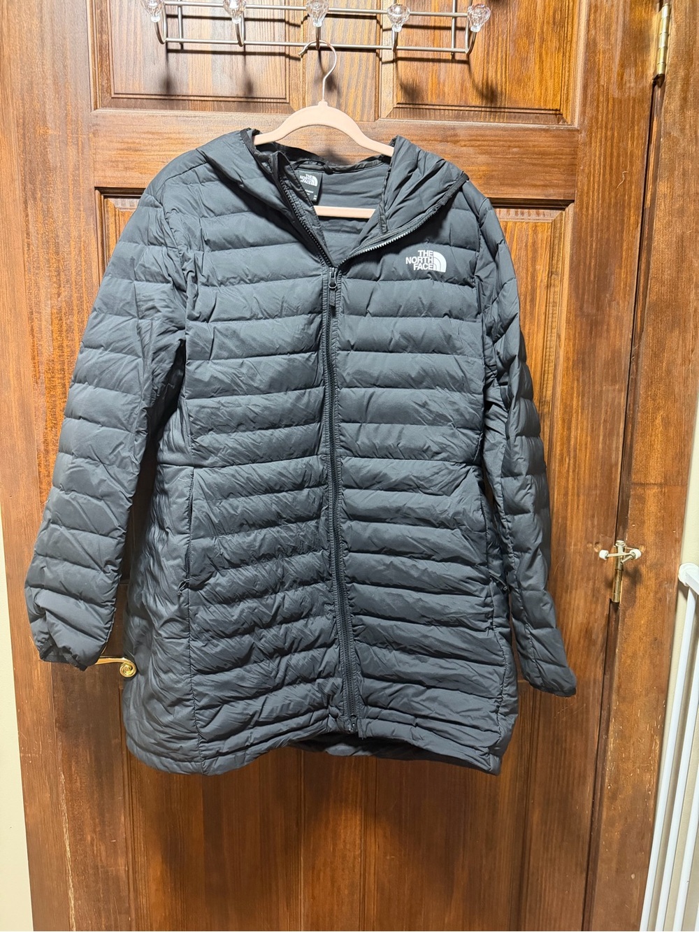 The North Face Women's Black Hooded Puffer Coat